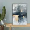 Kunst - Grijs - Goud - Abstract canvas 2cm klein -sfeer4