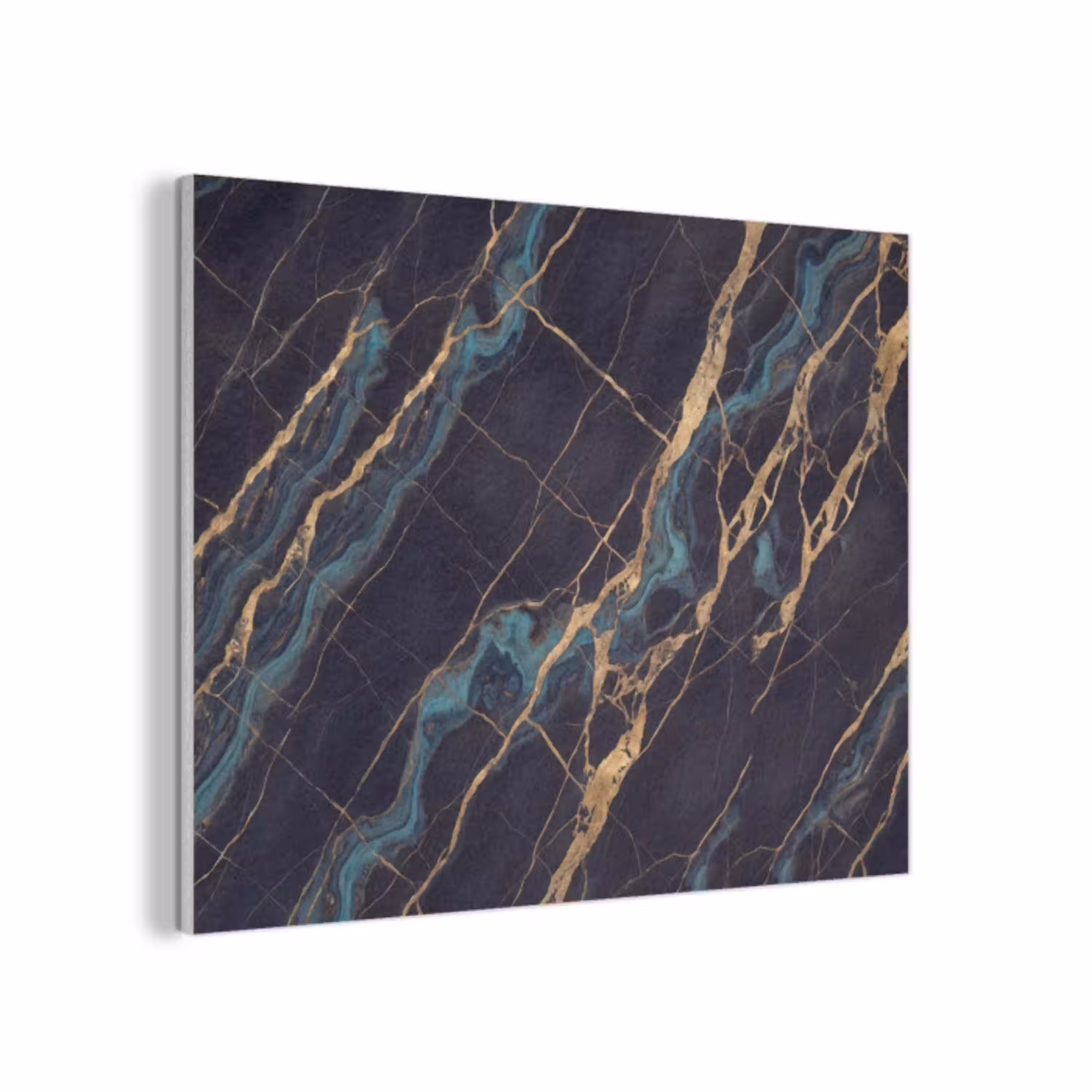 Abstract - Gouden lijnen - Kunst - Modern - Zwart PET vilt klein -3d