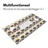 Waaier - Patroon - Zwart - Beige Muismat XXL klein 681 -sfeer4