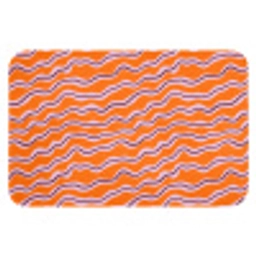 Retro - Golvend - Oranje WCmat klein 1009 -3d
