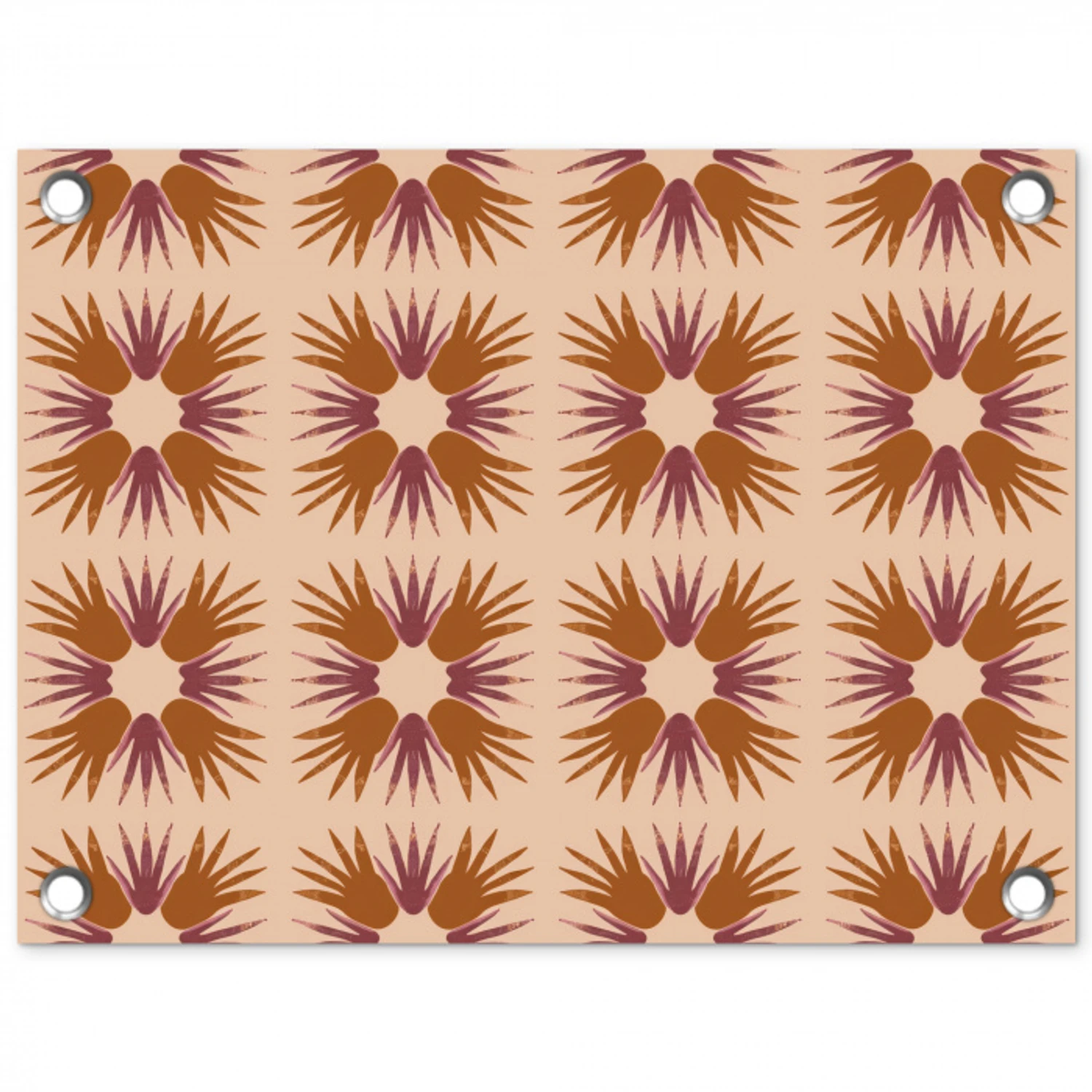 Ornament - Patroon - Oker tuinposter los doek klein 239 -3d
