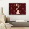 Sterren - Luipaardprint - Dream - Bordeaux canvas 2cm klein -sfeer6