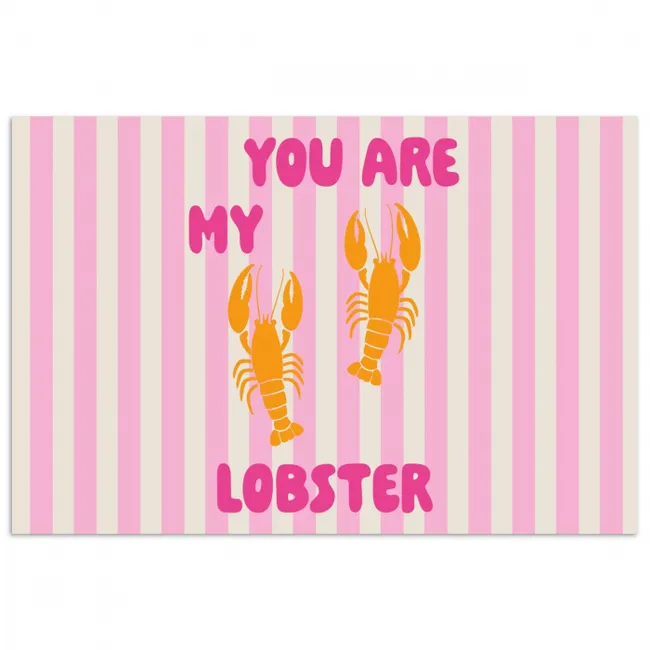 Lobster - Love - Valentijn poster papier klein -3d