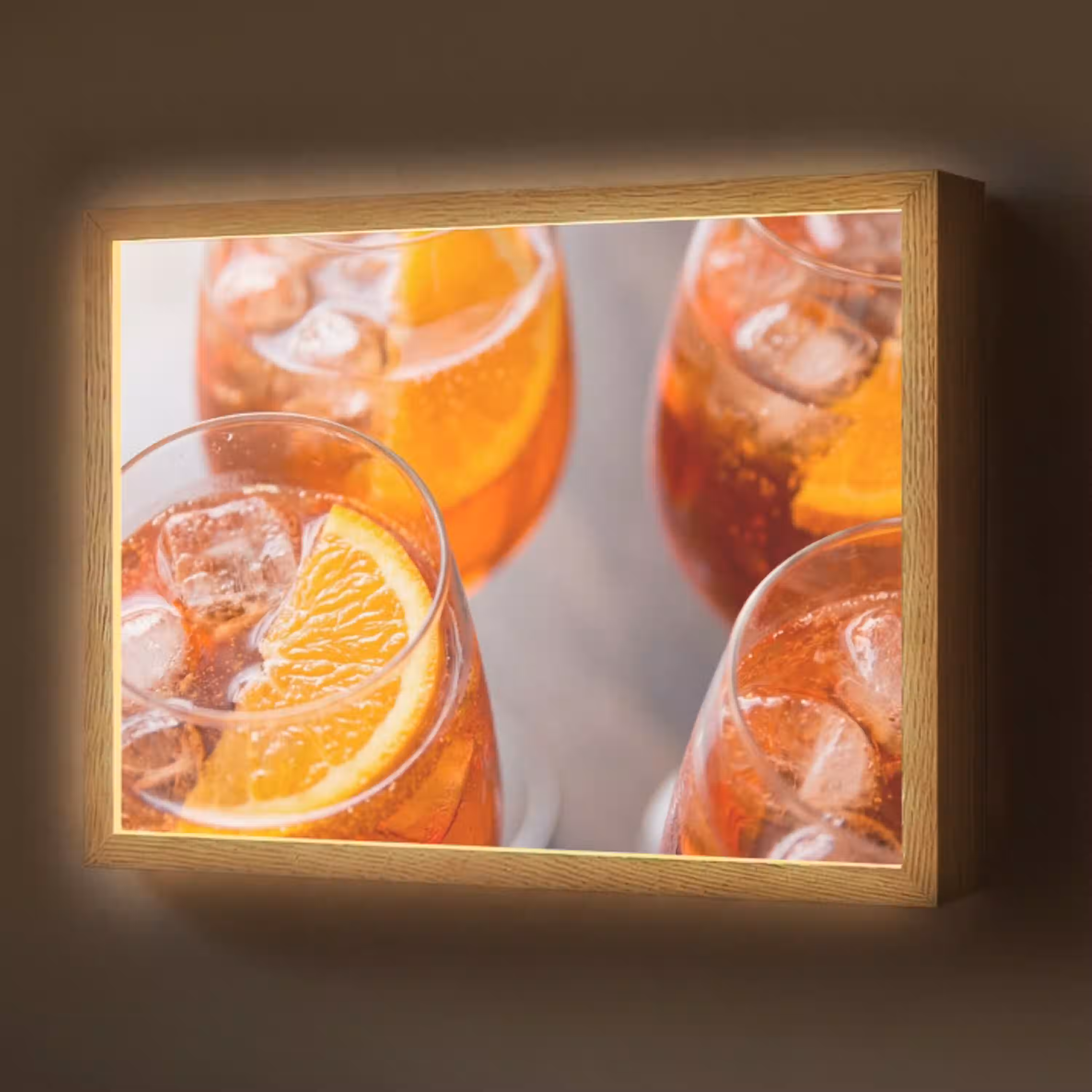 Drank - Sinaasappel - IJs - Zomer - Oranje Light Box met batterij (Wandlamp) middel -z3d_website