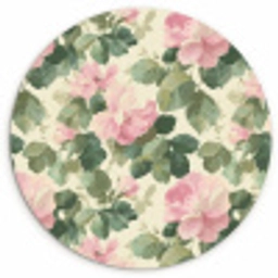 Rozen - Botanisch - Roze Wandcirkel kunststof plaat 5mm dik klein 188 -3d