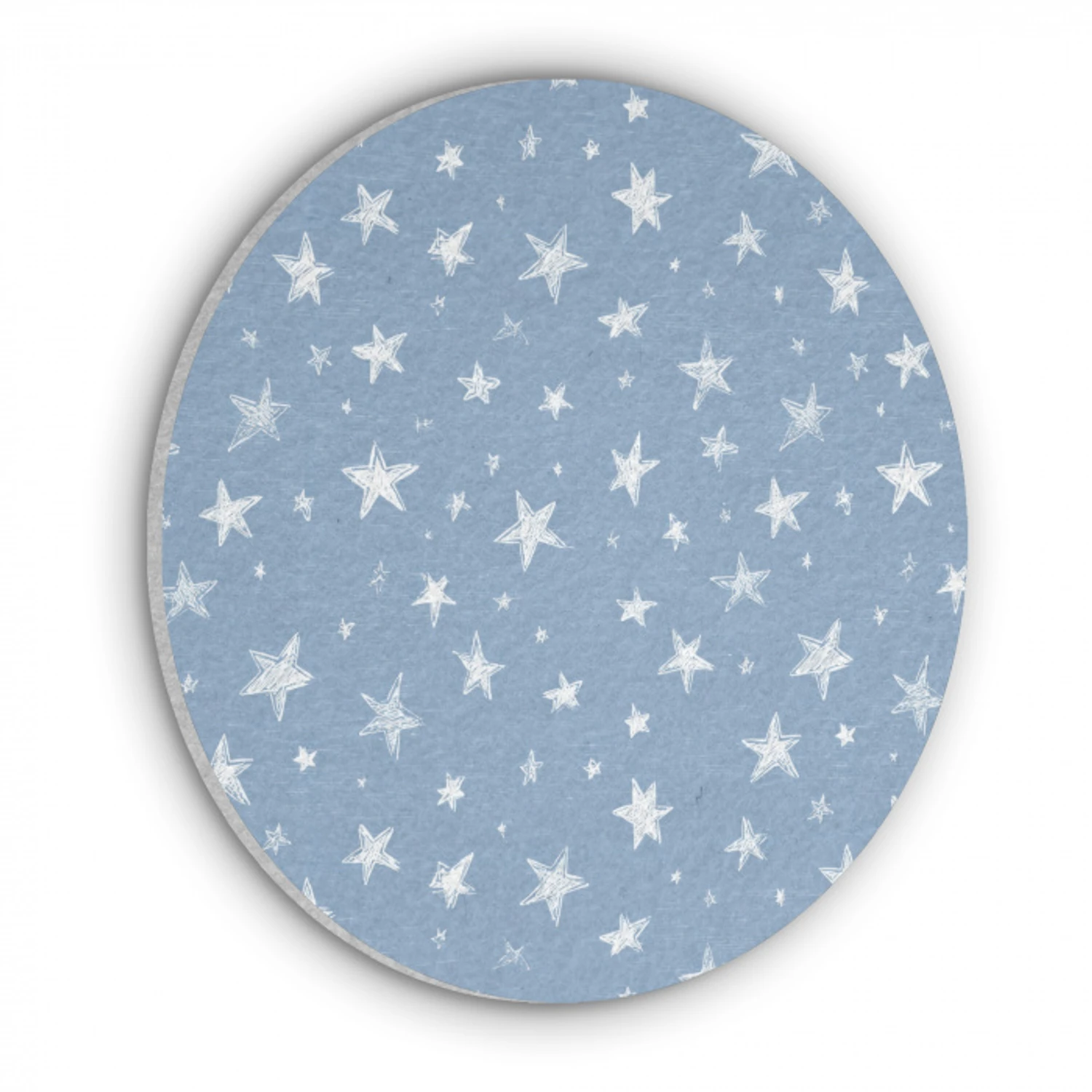 Sterretjes - Patroon - Blauw Akoestische PET Vilt - Rond klein 838 -3d