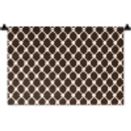 Bruin - Ruitpatroon - Geometrisch Wandkleed katoen klein 269 -zz3d