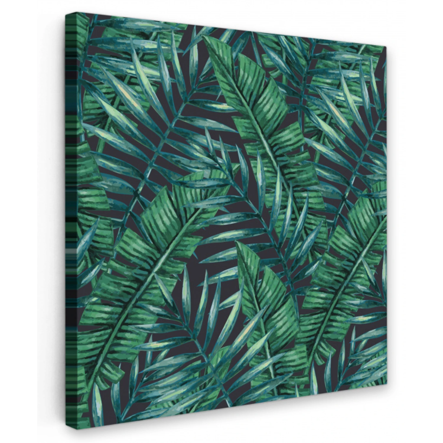 Bladeren - Inductie beschermer - Jungle - Tropical Tuinposter op houten frame 2 cm dik klein -3d