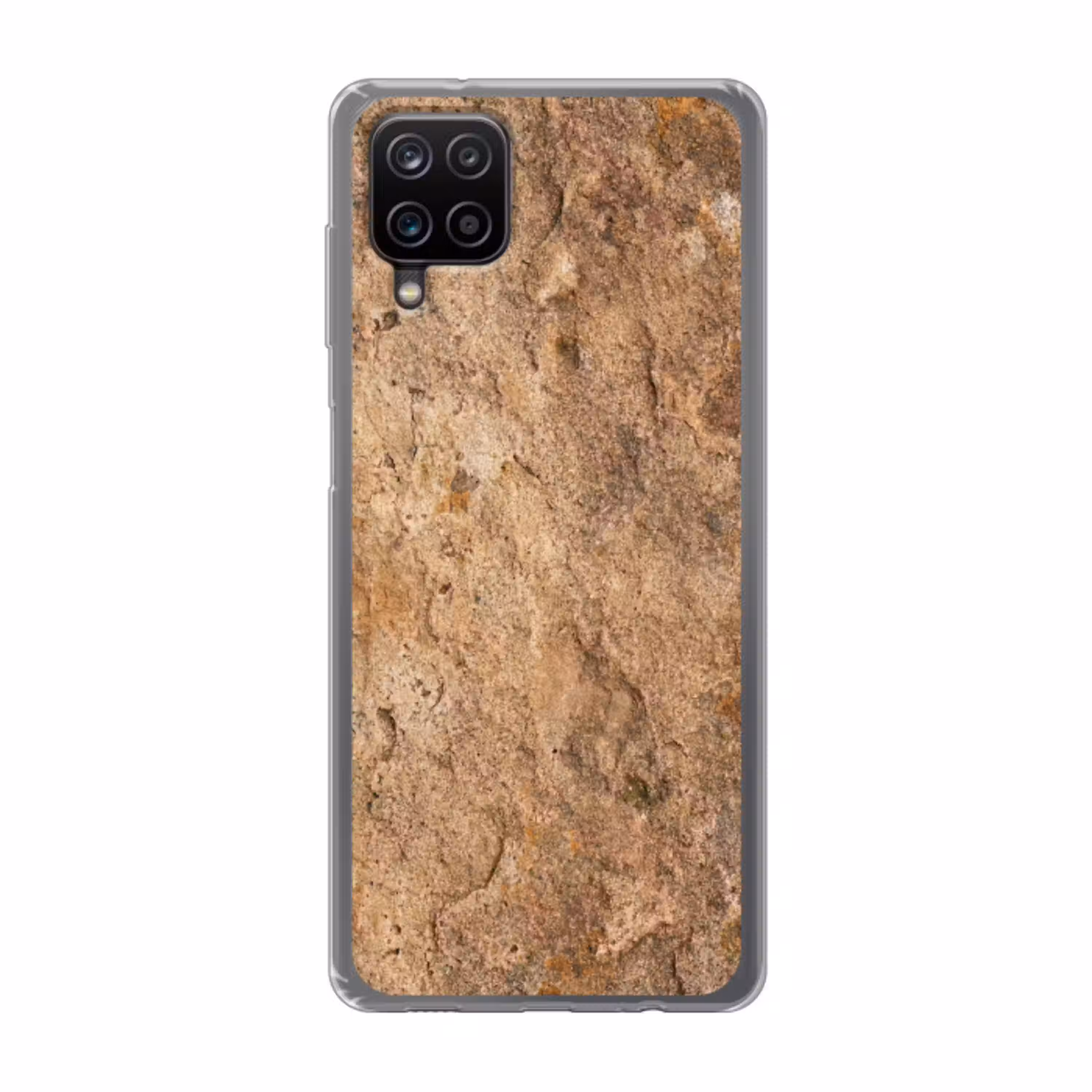 Steen - Natuur - Textuur - Abstract - Bruin Telefoonhoesje Samsung Galaxy A12 klein -3d