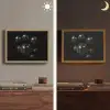 Discoballen - Minimalistisch - Zwart Light Box met batterij (Wandlamp) middel -sfeer3