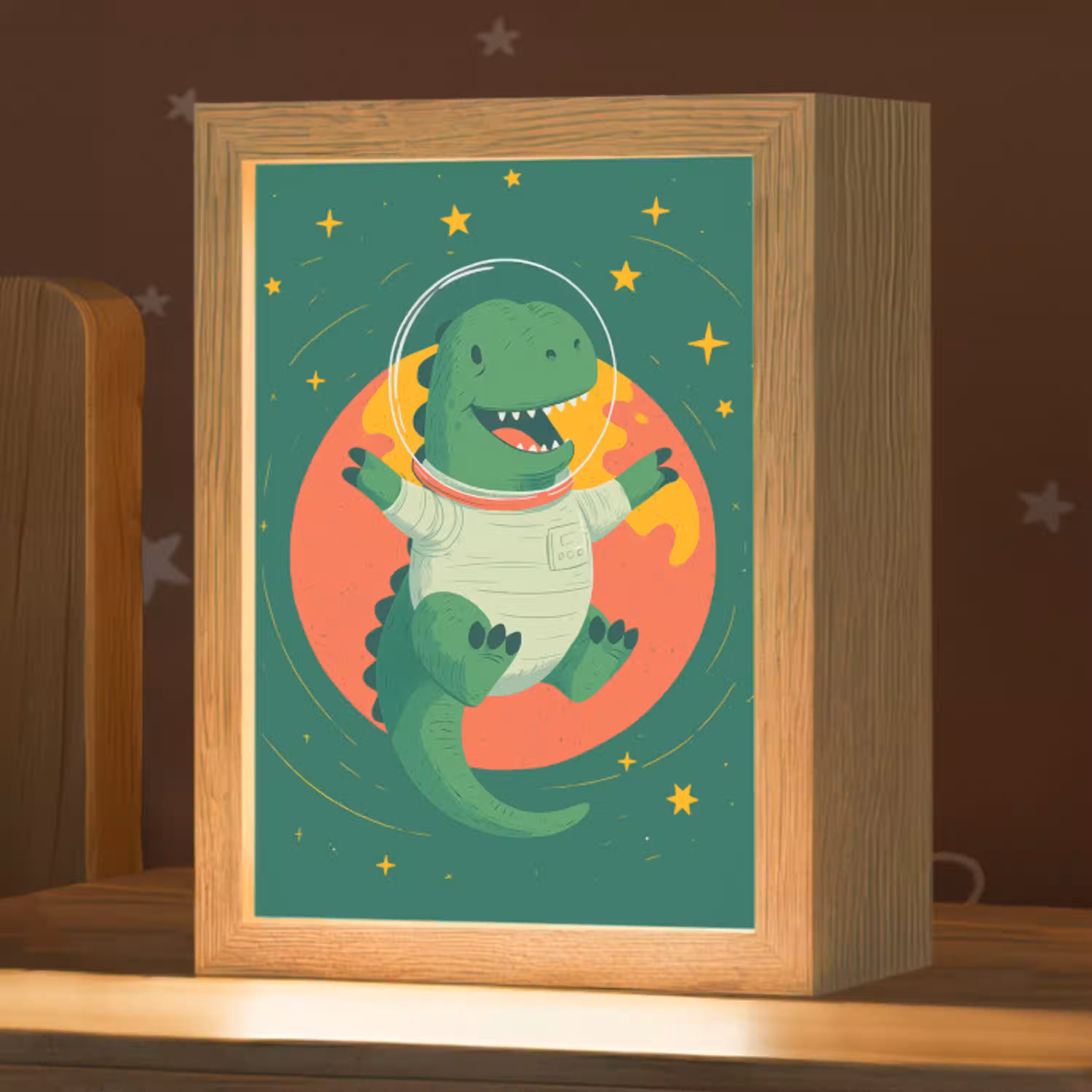 Dino - Groen - Planeet Light Box met kabel klein -zzz_3d_website