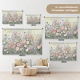 Bloemen - Tuin - Natuur - Kleurrijk Wandkleed katoen klein -tsfeer8_DE