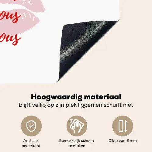 Bisous - Lip - Wit - Rood Inductie beschemer met haakjes klein -ky-onderkant-nl