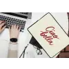 Ciao bella - Rood - Wit - Minimalistisch laptophoes neopreen klein -bureau
