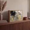 Vrouw - Kunst - Goud - Zwart Light Box met batterij (Wandlamp) middel -sfeer2
