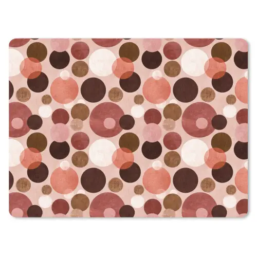 Cirkels - Modern - Kleurrijk muismat rubber klein 262 -3d