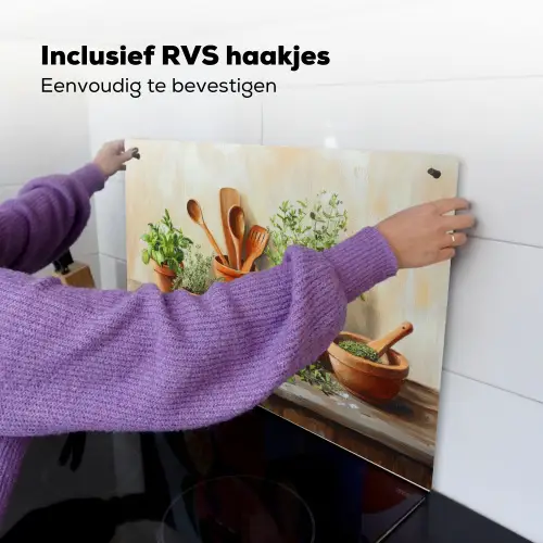 Potten - Kruiden - Hout Inductie beschemer met haakjes klein -ky-ophangen-nl