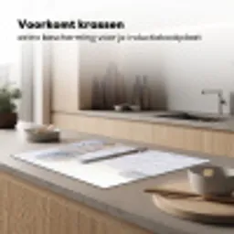 Hek - Sneeuw - Mist - Platteland - Nostalgisch Inductie beschermer vinyl 3mm klein -sfeer1