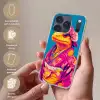 Bloemenkrans - Hagedis - Kimono - Paars Telefoonhoesje iPhone 17 Pro klein -sfeer3_NL