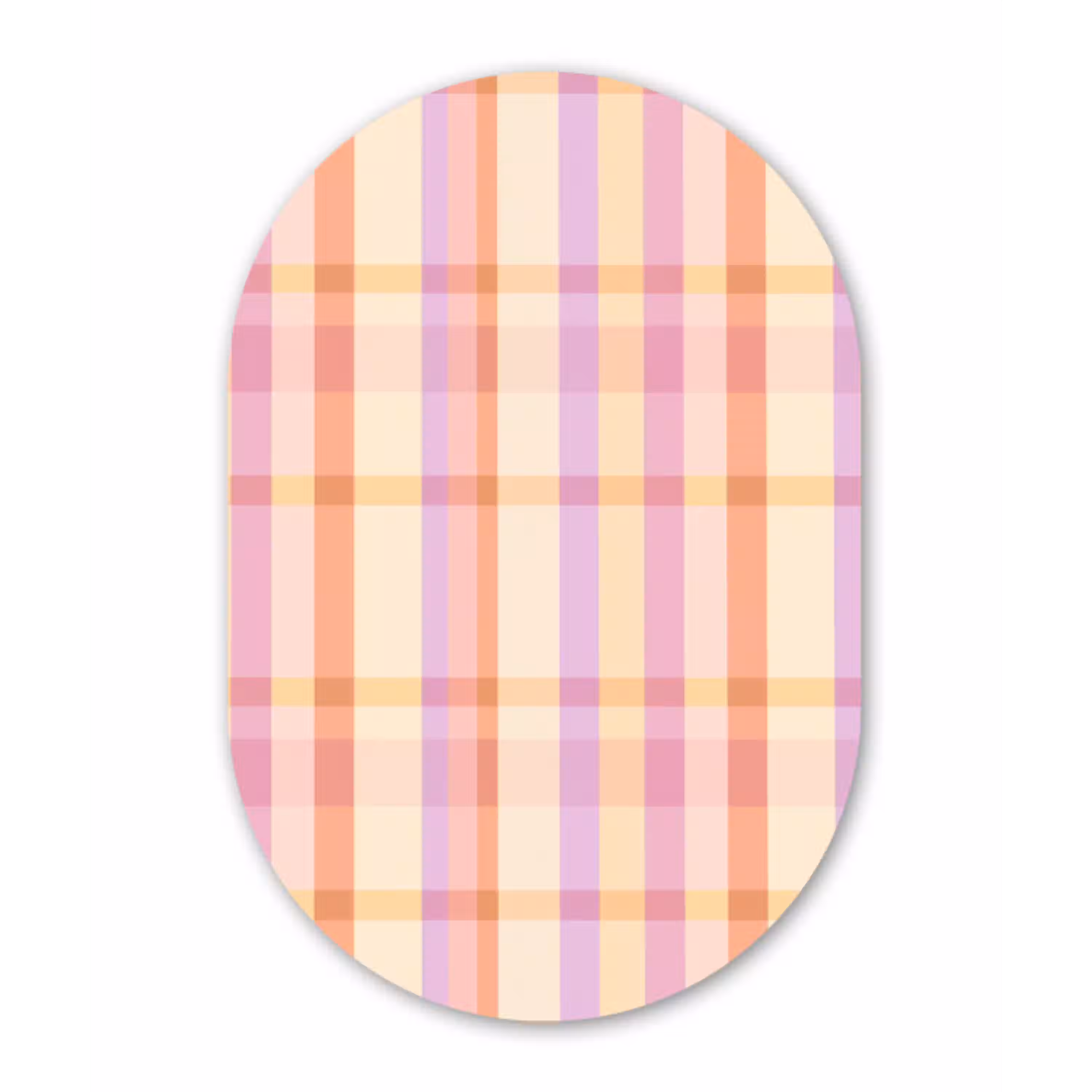 Pastel - uitpatroon - Geometrisch Wandcirkel Ovaal Aluminium middel 839 -3d