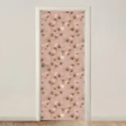 Ginkgo - Patroon - Roze deurposter klein 289 -3d_beige
