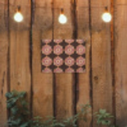 Bloemen - Patroon - Bruin tuinposter los doek klein 239 -sfeer1