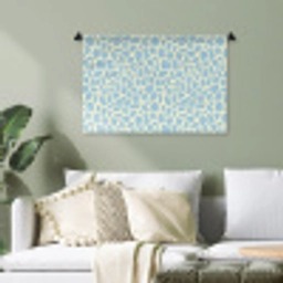Giraf - Modern - Blauw Wandkleed katoen klein 269 -sfeer7