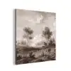 Klassiek - Landschap - Neutraal aluminium wit klein -3d