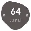 Grijs - Modern Naambord Organisch middel -3d
