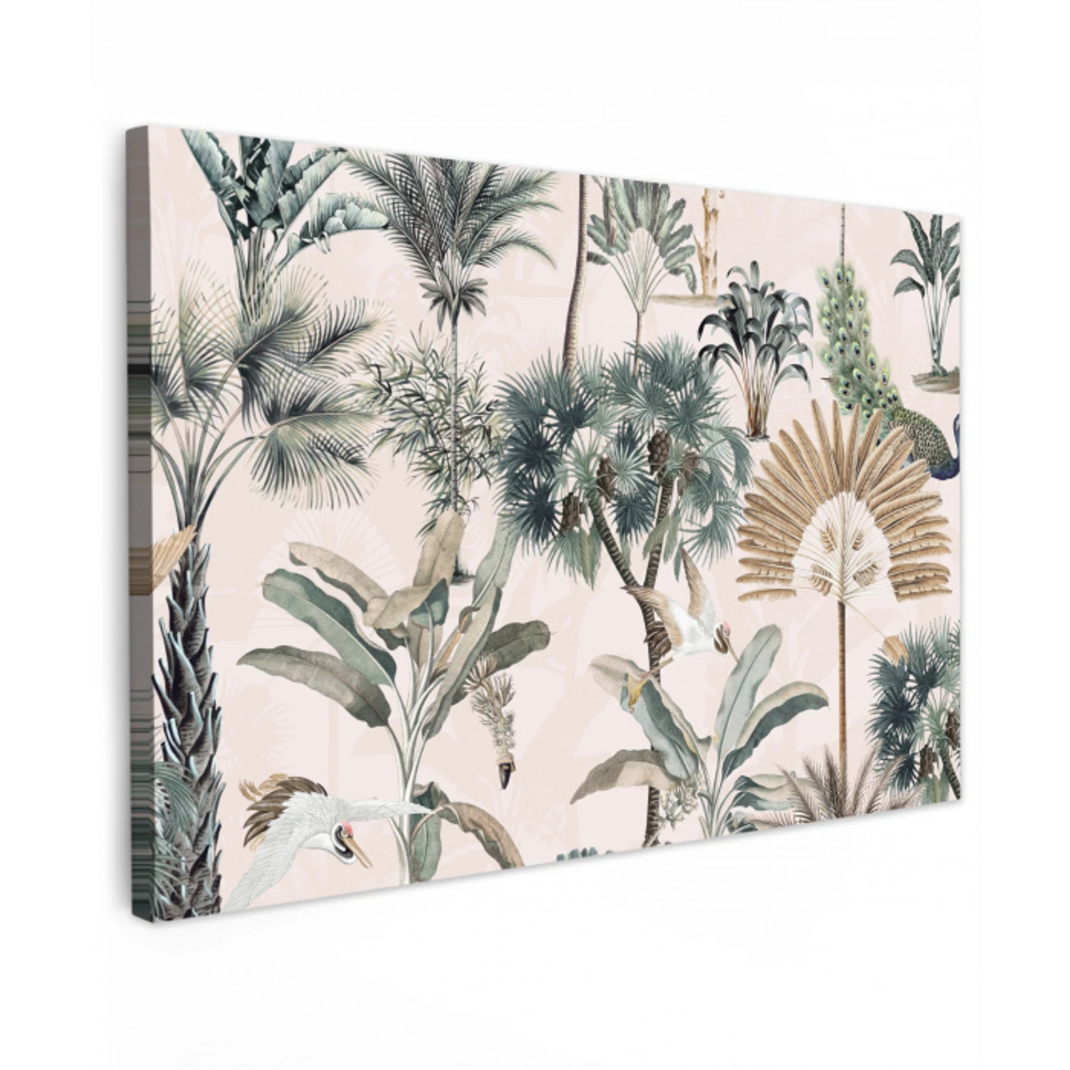 Bladeren - Monstera - Jungle - Tropical Tuinposter op houten frame 2 cm dik klein -3d