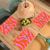 Zebraprint - Grafisch - COOL - Oranje Placemat vinyl groot -zzsfeer5_Kitchenyeah-website
