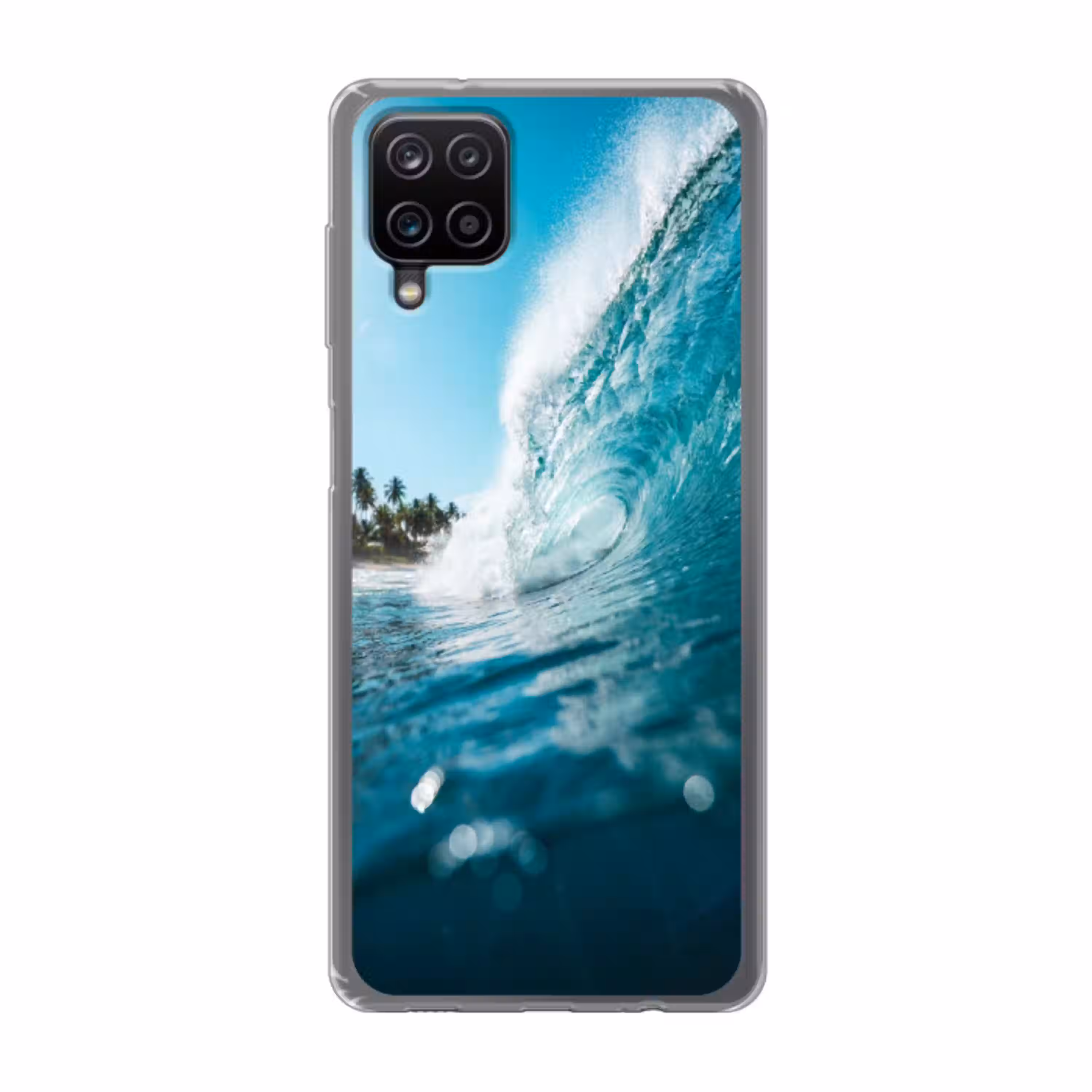 Oceaan - Golf - Strand - Natuur - Blauw Telefoonhoesje Samsung Galaxy A12 klein -3d