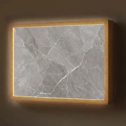 Marmer - Grijs Light Box met batterij (Wandlamp) middel -z3d_website