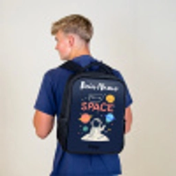 Astronaut - Quote - Planeten - Sterren Rugzak - Zwart middel -sfeer8