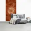 Abstract - Lijnen - Zonnestralen - Roodbruin fotobehang vinyl groot -slaapkamer
