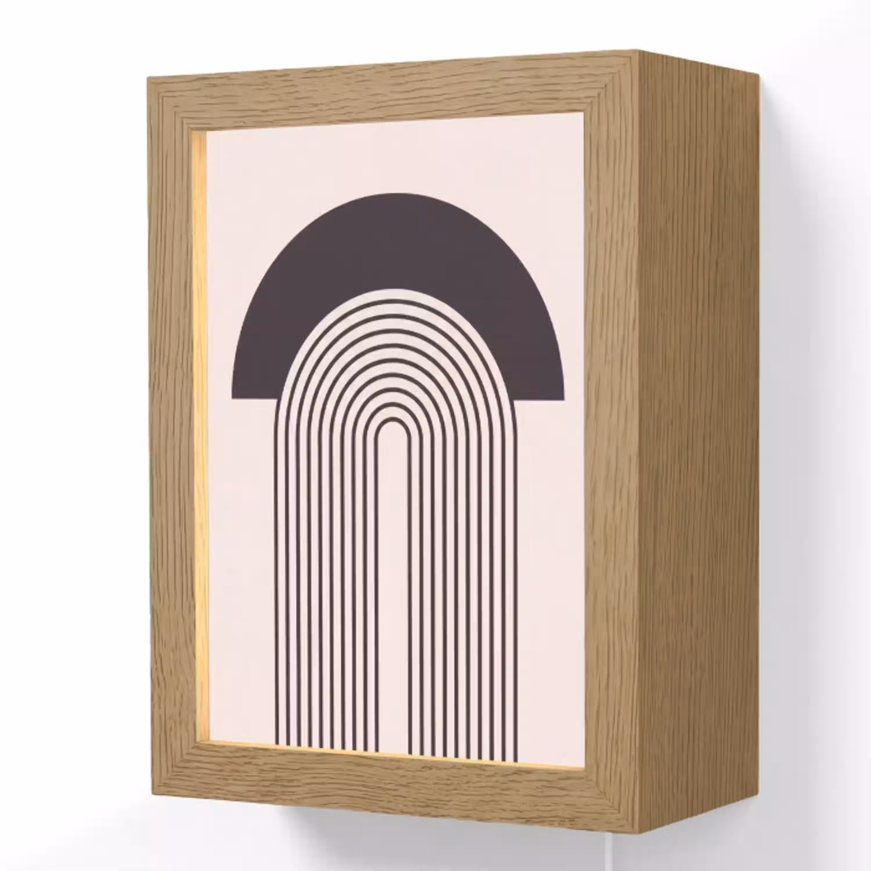 Abstract - Boog - Modern Light Box met kabel (Wandlamp) klein -3d