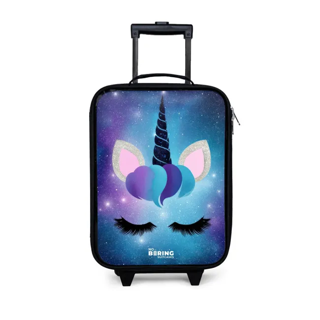 Kids’ Suitcase - Unicorn on a starry sky background