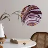 Marmer - Roze - Goud - Glitter - Marmerlook - Luxe Wandcirkel behangsticker klein -sfeer3