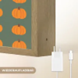 Pompoen - Patroon - Oranje Light Box met batterij (Wandlamp) middel 907 -USP_websiteoplaadbaarDE