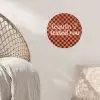 Tequila texted you - Glas - Vierkanten - Oranje Wandcirkel behangsticker klein -sfeer4