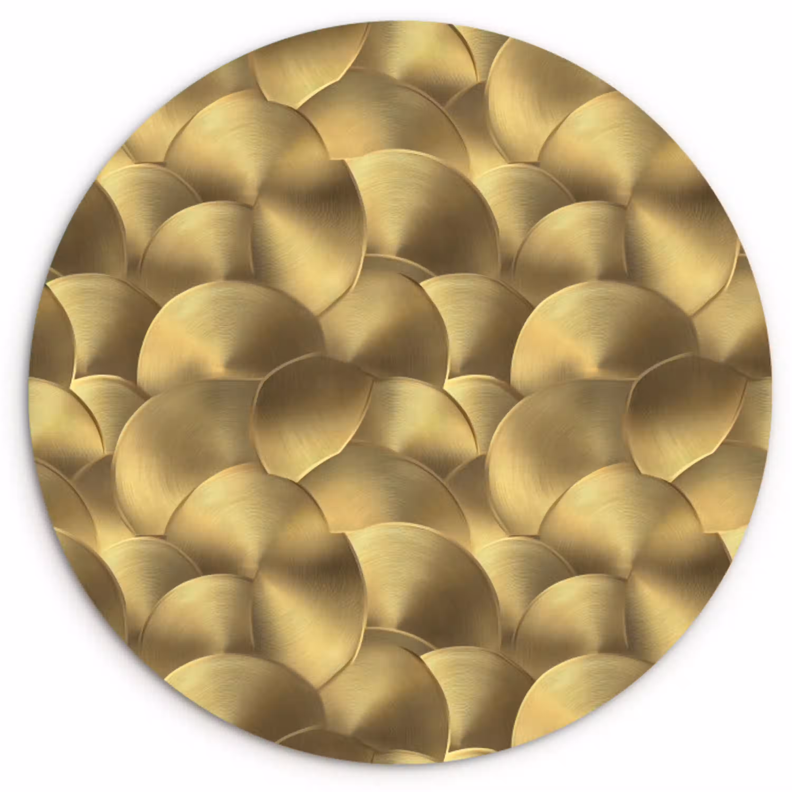 Modern - Cirkel - Goud Wandcirkel kunststof plaat 5mm dik klein 188 -3d