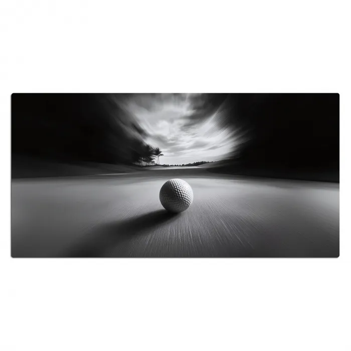 Golfbal - Wazig - Zwart Muismat XXL klein -3d_leeg