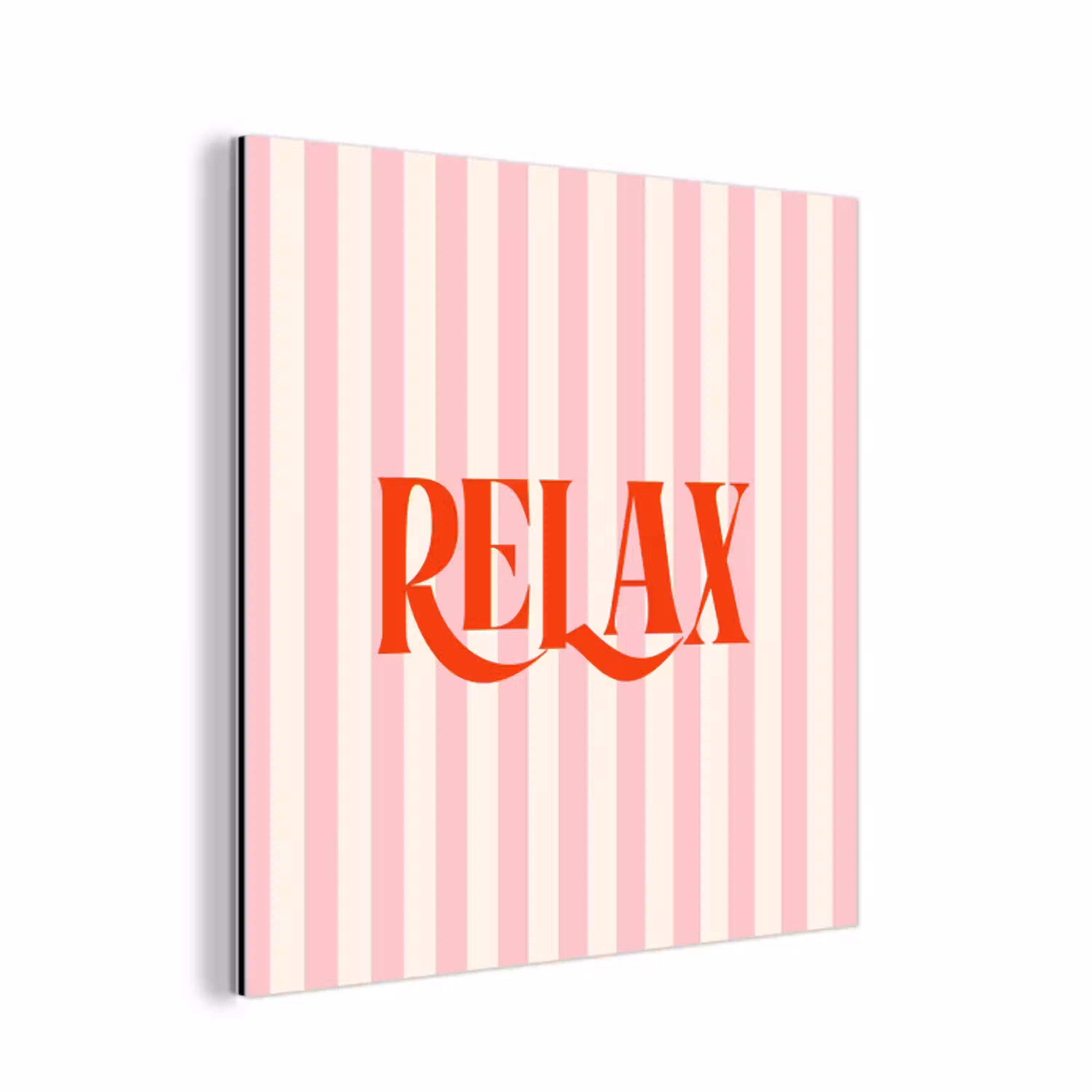 Zachtroze - Rood - Strepen - Relax aluminium wit klein -3d
