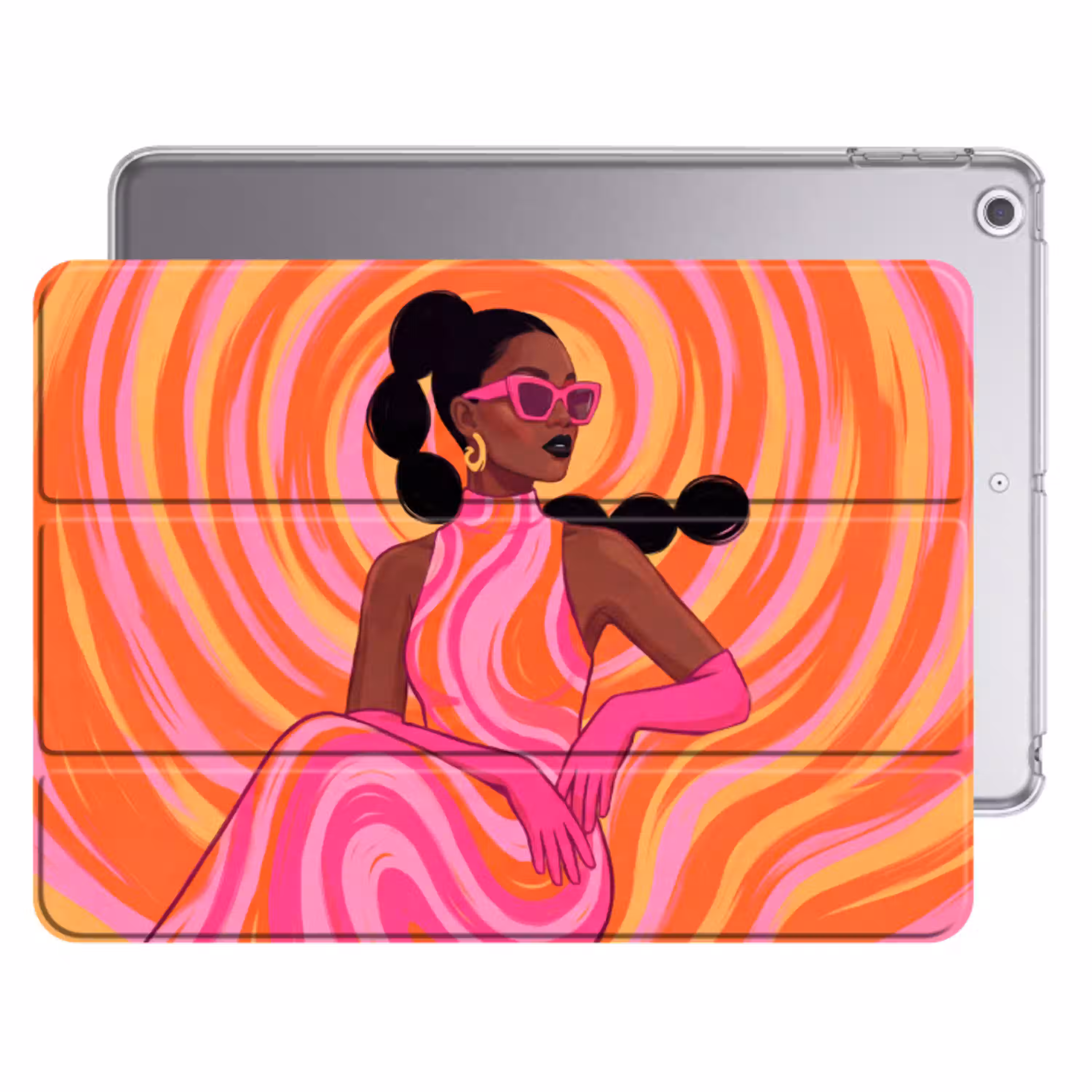 Vrouw - Portret - Kunst - Abstract - Roze Apple iPad 2017 middel -threedimensional_3d_global