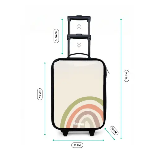 Ruwe regenboog pastel Kinderkoffer - Zwart klein -productfoto_formaten