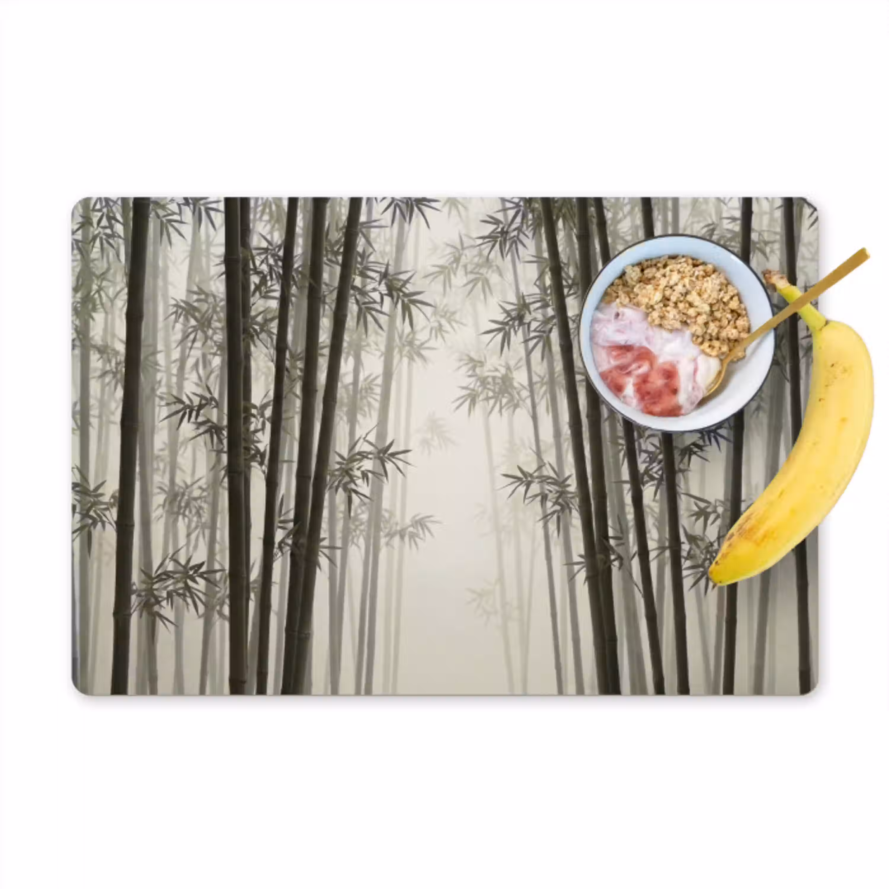 Bamboe - Bos - Mist - Natuur Placemat vinyl groot -zzzproduct_Kitchenyeah-website