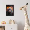 Aap - Gorilla - Graffiti - Dieren - Kleuren fotolijst zwart zonder passe partout klein -usfeer4_kinderkamer