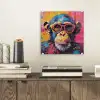 Graffiti - Chimpansee - Aap - Bril - Kleurrijk plexiglas 5mm klein -sfeer1