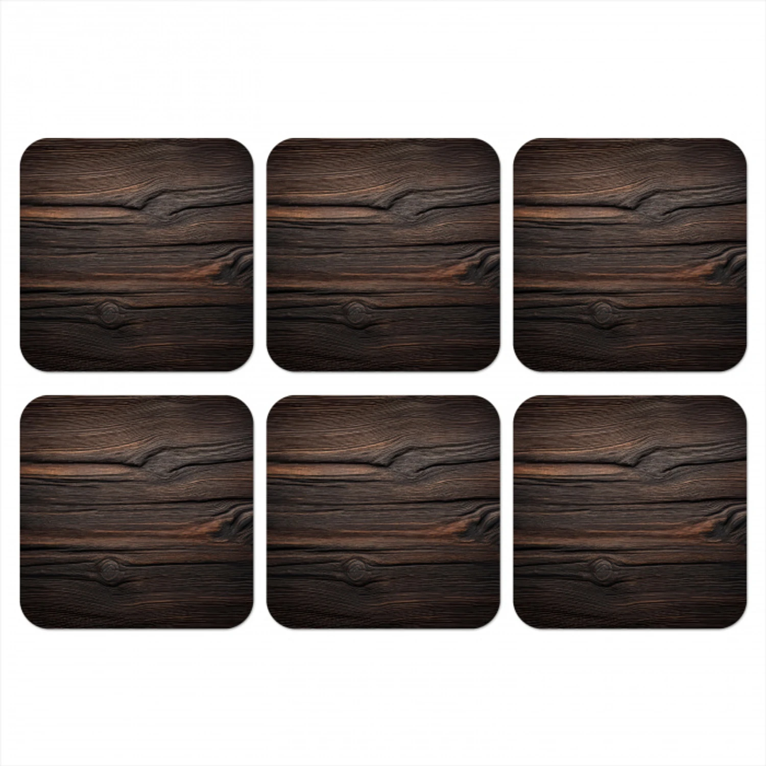 Hout - Grillige nerven onderzetter kurk middel -3d