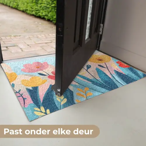 Illustratie - Bloemen - Kleurrijk Deurmat klein -USP_NL